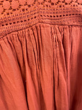 Load image into Gallery viewer, Hazel Lace Voile V Neck Dress Terracota
