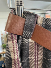 Load image into Gallery viewer, Checked Jersey Skirt Grey/Wine
