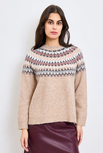 Freya Fair Isle Jumper Beige