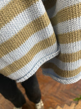Load image into Gallery viewer, Isla Graduated Stripe Cotton Knit Pale Blue/Khaki
