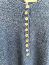 Load image into Gallery viewer, Soft Button Collar Jumper Navy
