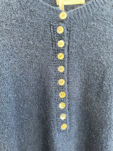 Soft Button Collar Jumper Navy