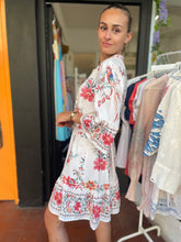 Load image into Gallery viewer, Fleur Floral Border Print Dress
