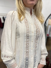 Load image into Gallery viewer, Lila Lace Insert Blouse Ivory
