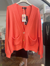 Load image into Gallery viewer, Perry Pocket Cardigan Orange
