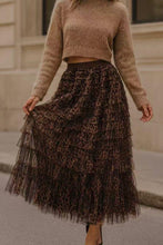 Load image into Gallery viewer, Leopard Ruffle Tulle Skirt
