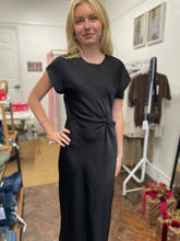 Load image into Gallery viewer, Karina Twist Side Knot Dress Black
