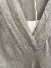 Load image into Gallery viewer, Nola Bias Cut Pure Linen V Dress Mocha
