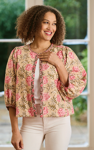 Bari Printed Pattern Jacket Stone/Rose/Khaki