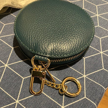 Load image into Gallery viewer, Circular Keyring Coin Purse Peacock
