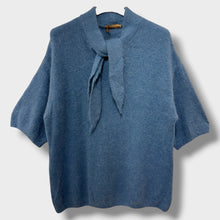Load image into Gallery viewer, Maple Angora Scarf Collar Jumper Denim Blue
