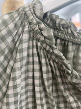 Load image into Gallery viewer, Valencia Checked Voile Short Sleeve Khaki
