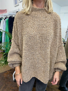 Teddy Slouchy Knit Camel