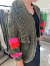 Load image into Gallery viewer, Hazel Chunky Cardigan Khaki
