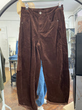 Load image into Gallery viewer, Brielle Stretch Barrel Leg Cord Chocolate
