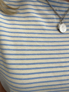 Andrea Striped T-Shirt Sky Blue