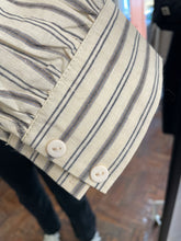 Load image into Gallery viewer, Matilde Stripe Frill Neck Blouse - Beige
