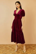 Load image into Gallery viewer, Kate Velvet Midi Dress - Burgundy
