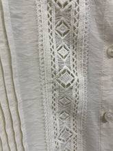 Load image into Gallery viewer, Lena Pintuck &amp; Lace Blouse Cream
