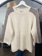 Load image into Gallery viewer, Triveni Stripe Long Sleeve Jumper Cream/Chocolate
