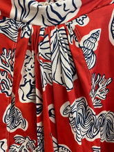 Load image into Gallery viewer, Marina Shell Print Skirt Red/Navy
