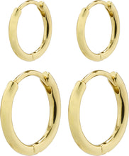 Load image into Gallery viewer, ARIELLA hoop earrings 2-in-1 set gold-plated
