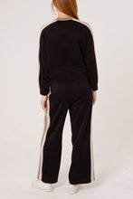 Load image into Gallery viewer, Saskia Side Stripe Jogger 2 Piece Set Black
