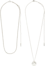 Load image into Gallery viewer, DECLAN necklace 2-in-1 set, silver-plated

