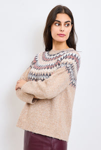 Freya Fair Isle Jumper Beige