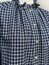 Load image into Gallery viewer, Elsie Checked Blouse Marine
