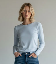 Load image into Gallery viewer, Bobbi Long Sleeve Crew Pale Blue
