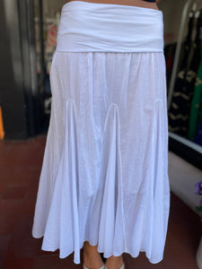Anais Midi Skirt White