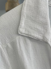 Load image into Gallery viewer, Washed Linen Longline Tie Front Shirt White
