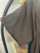Load image into Gallery viewer, Hazel Lace Voile V Neck Dress Chocolate
