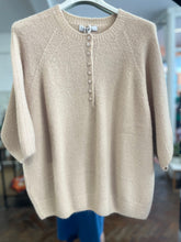 Load image into Gallery viewer, Diamonte Button Alpaca Jumper Sand
