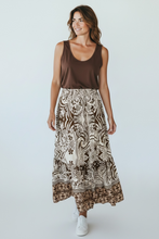 Load image into Gallery viewer, Selene Skirt Dress Cream/Chocolate

