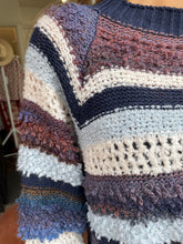 Load image into Gallery viewer, Kira Textured Stripe Jumper Navy
