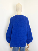 Load image into Gallery viewer, Bernadette Oversized Mohair Cardigan Cobalt
