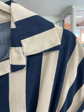 Load image into Gallery viewer, Wide Stripe Cotton Dress Navy
