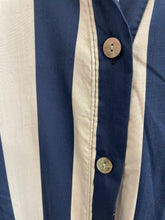 Load image into Gallery viewer, Wide Stripe Cotton Dress Navy
