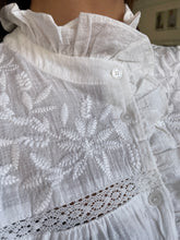 Load image into Gallery viewer, Claudette Embroidered Frill Collar Blouse Off White
