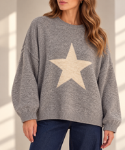 Load image into Gallery viewer, Star Jumper Grey/Beige
