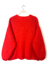 Load image into Gallery viewer, Bernadette Oversized Mohair Cardigan Dark Orange
