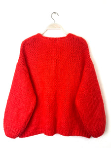 Bernadette Oversized Mohair Cardigan Dark Orange