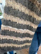 Load image into Gallery viewer, Rowan Textured Stripe Jumper Mocha

