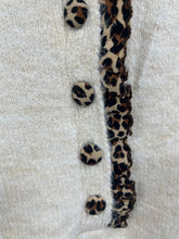 Load image into Gallery viewer, Leopard Frill Trim Jumper Beige
