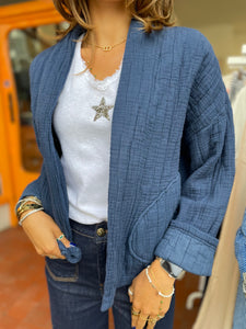 Cara Cotton Jacket Navy