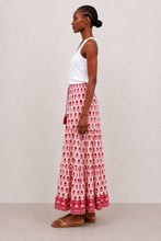 Load image into Gallery viewer, Maxi Gypsy Skirt in Cotton Voile Woodblock Print
