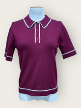 Load image into Gallery viewer, Polo Tipping Knitted Jumper Berry
