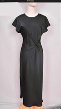 Load image into Gallery viewer, Karina Twist Side Knot Dress Black
